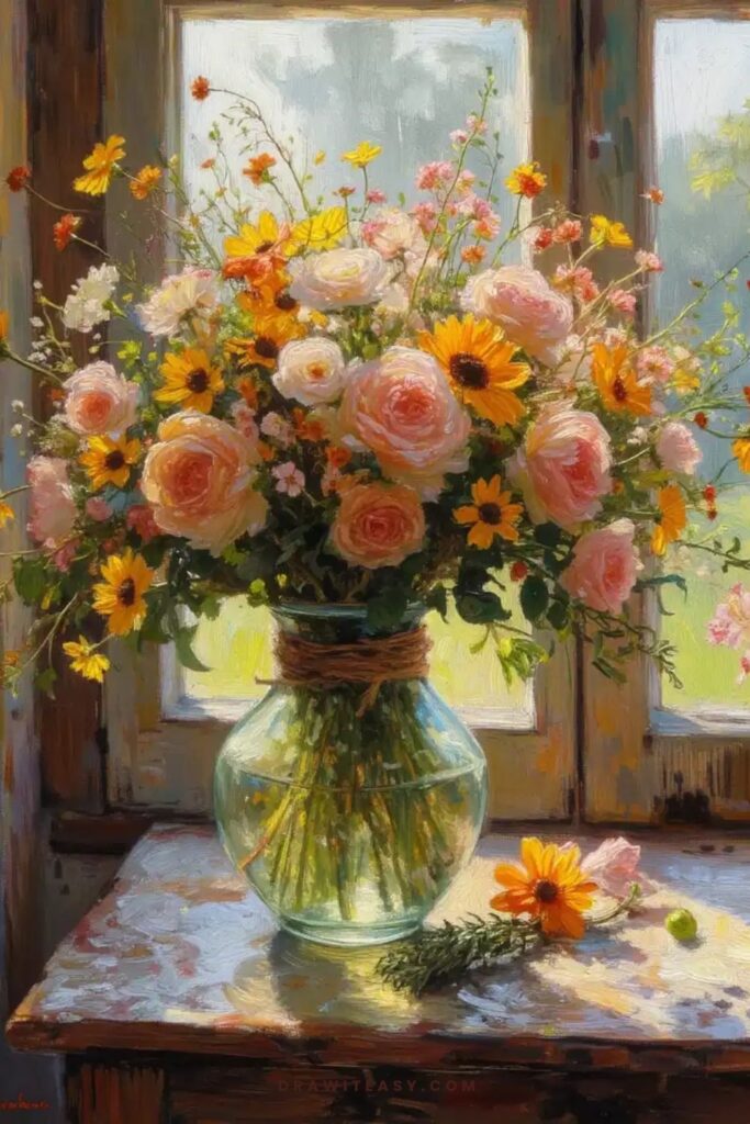 Floral Window Still Life