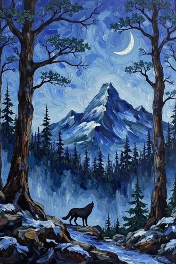 Moonlit Wolf Howl