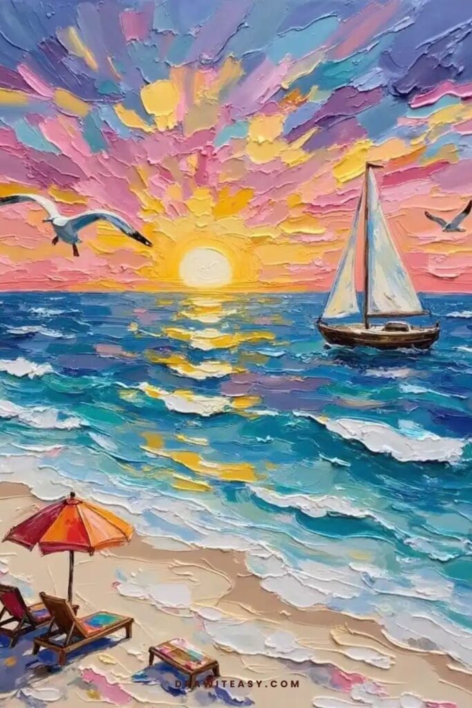 Textured Beach Sunset