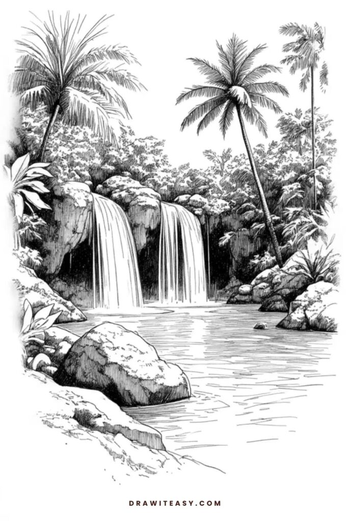 Tropical Waterfall Paradise