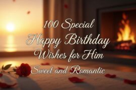 100 Special Happy Birthday Wishes for Him Sweet and Romantic