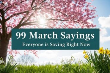 99 March Sayings Everyone is Saving Right Now