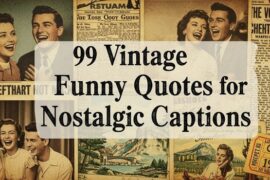 99 Vintage Funny Quotes for Nostalgic Captions