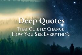 Deep Quotes That Quietly Change How You See Everything