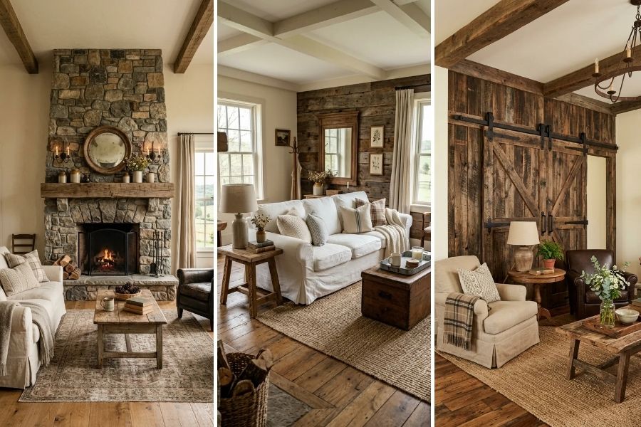 11 Country Farmhouse Living Room Ideas