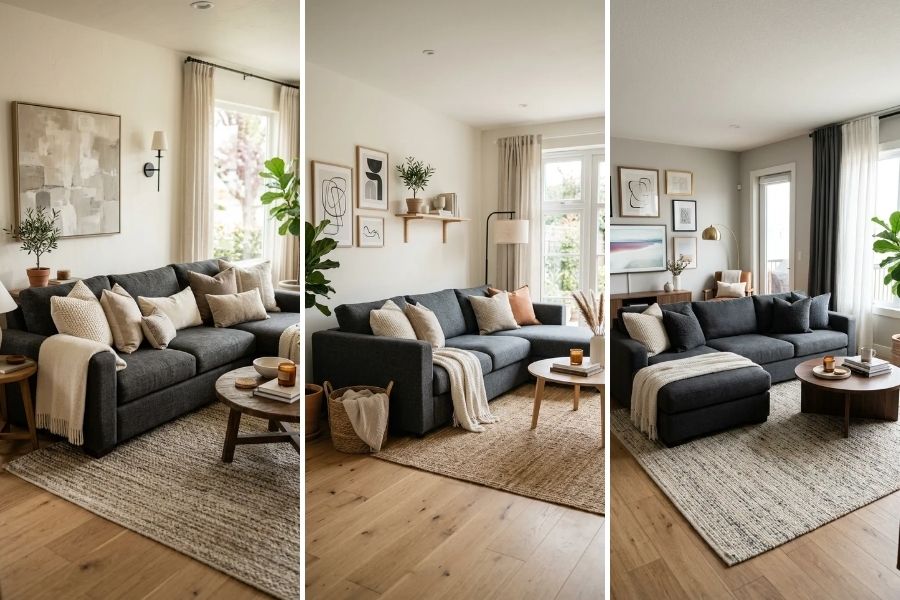 12 Dark Grey Couch Living Room Ideas
