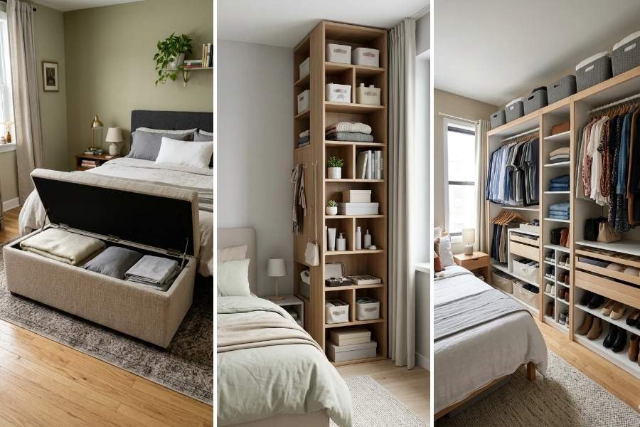 12 Smart Small Bedroom Storage Ideas for Couples