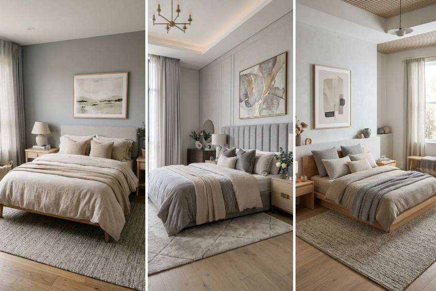 13 Cozy Grey and Beige Bedroom Ideas