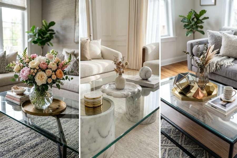13 Stylish Glass Coffee Table Decor Ideas