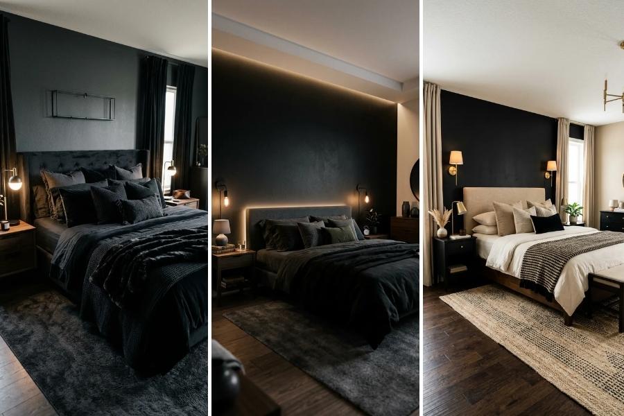 14 Cozy Black Bedroom Ideas for Couples