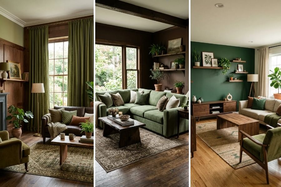 15 Green and Brown Living Room Ideas
