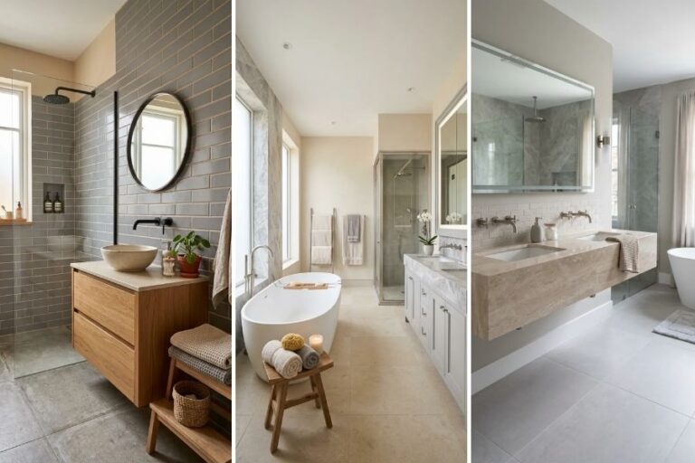17 Modern Grey and Beige Bathroom Ideas