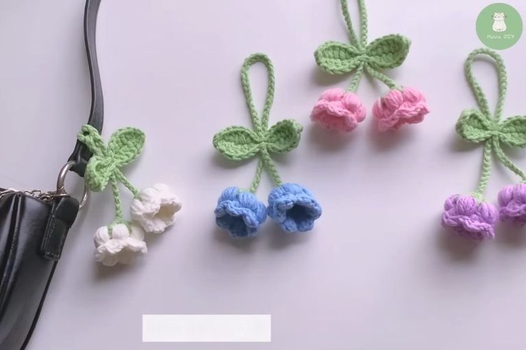 Adorable Crochet Lily of the Valley Keychain: Step-by-Step Guide
