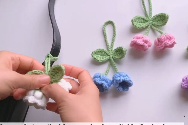 Adorable Crochet Lily of the Valley Keychain: Step-by-Step Guide