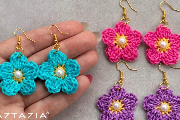 Beautiful Crochet Flower Earrings for a Handmade Look