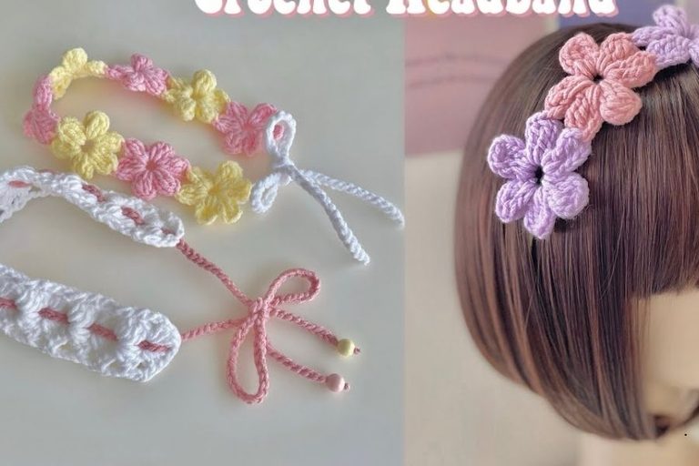 Crochet Bow Headband Pattern for Baby Girls