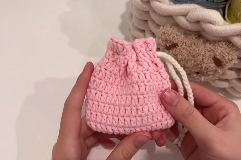 Crochet Pouch Drawstring Pattern for a Handy Handmade Project