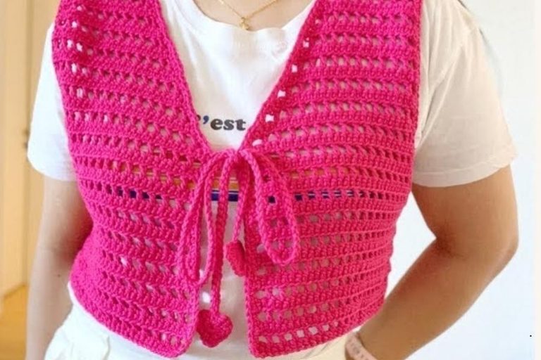 Sweetheart Vest Crochet Pattern for a Feminine Look