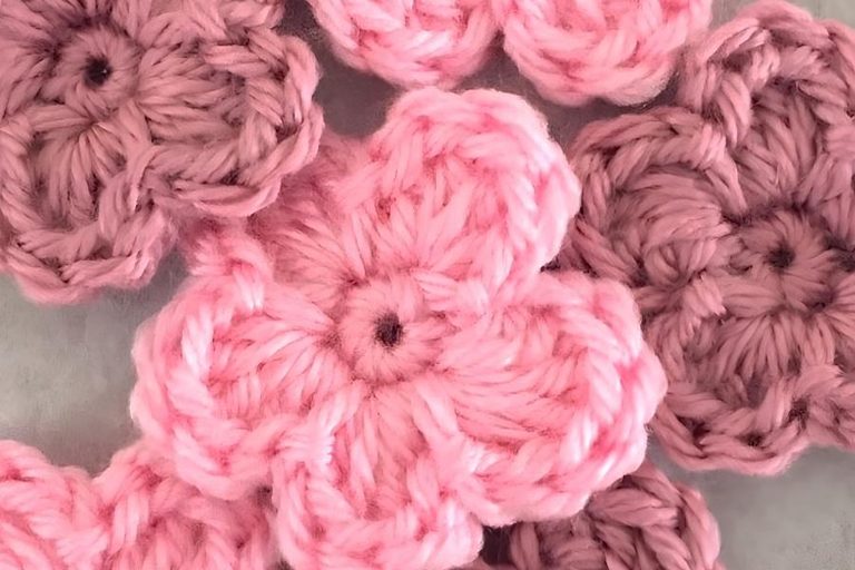 Crochet 5 Petal Flower for a Pretty Handmade Project