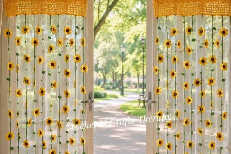 Crochet Flower Curtain for a Beautiful Handmade Home