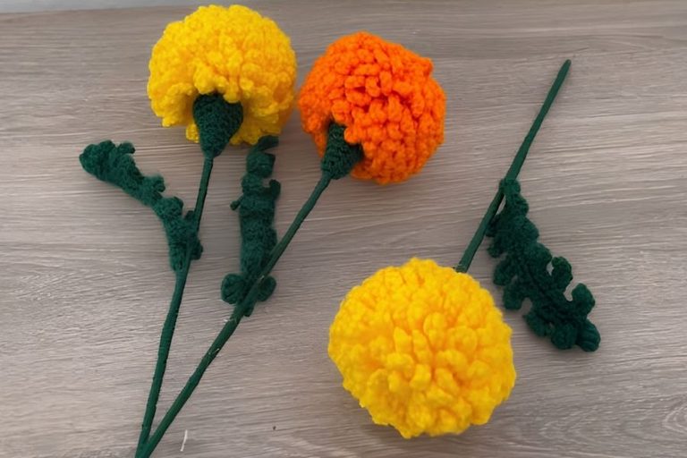 Crochet Marigold Flower for a Bright Handmade Touch