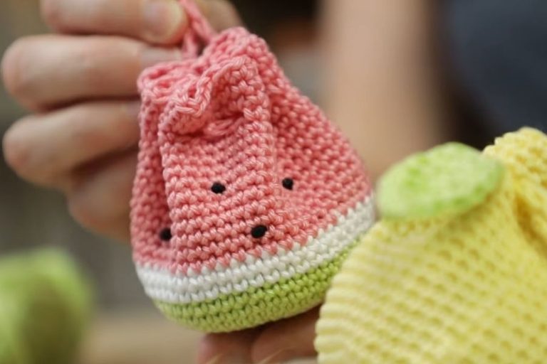 Cute Free Crochet Watermelon Purse Pattern for Summer