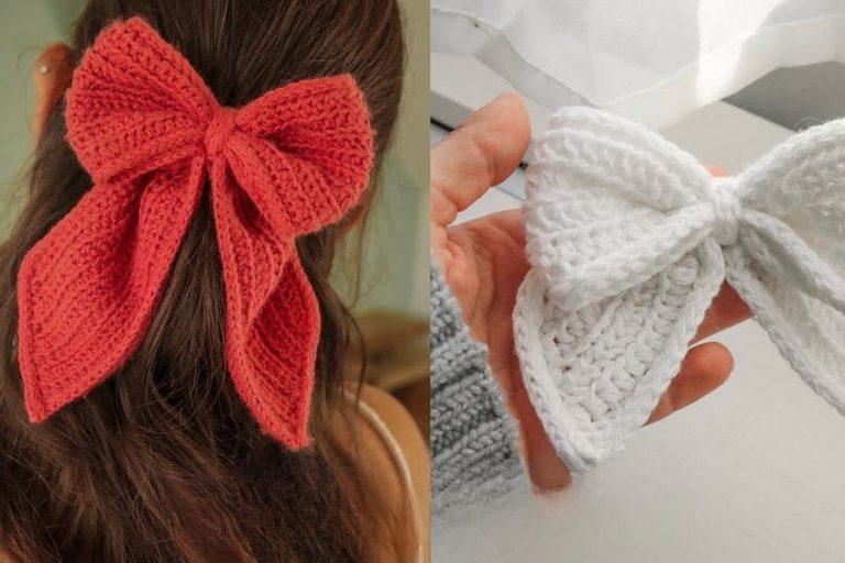 Make This Pretty Crochet Hair Bow Pattern at Home