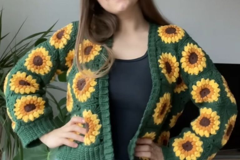 This Sunflower Granny Square Cardigan Is Perfect for Cozy Days